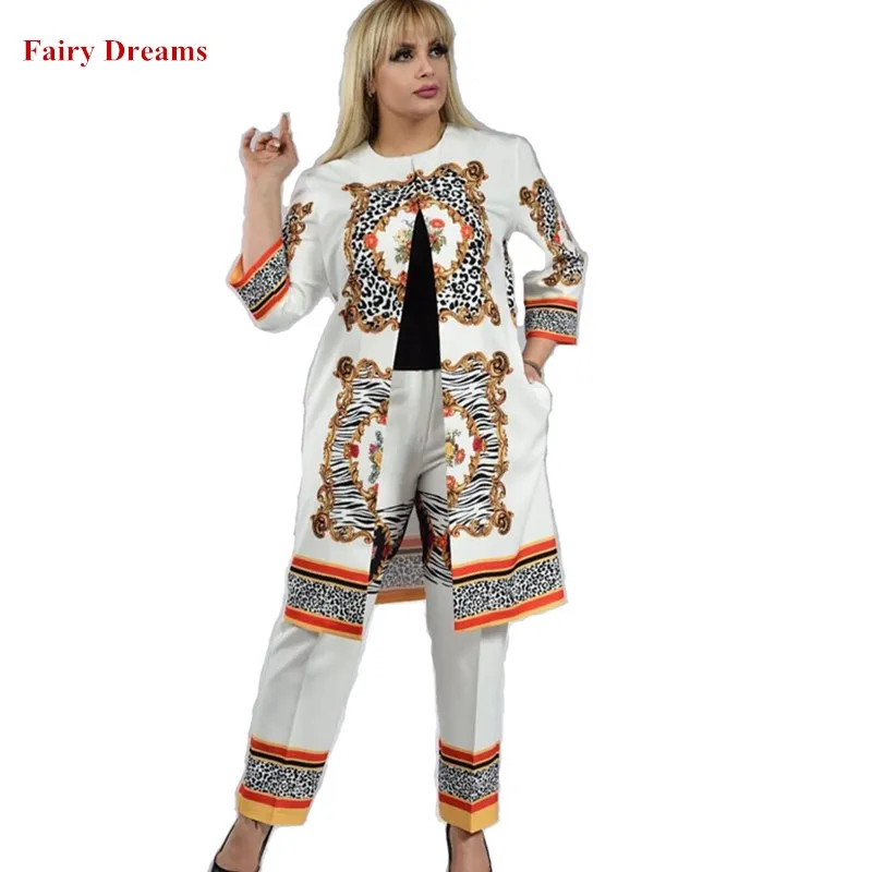 Женский комплект 2 шт. одежда в африканском стиле пальто и брюки Dashiki Ankara