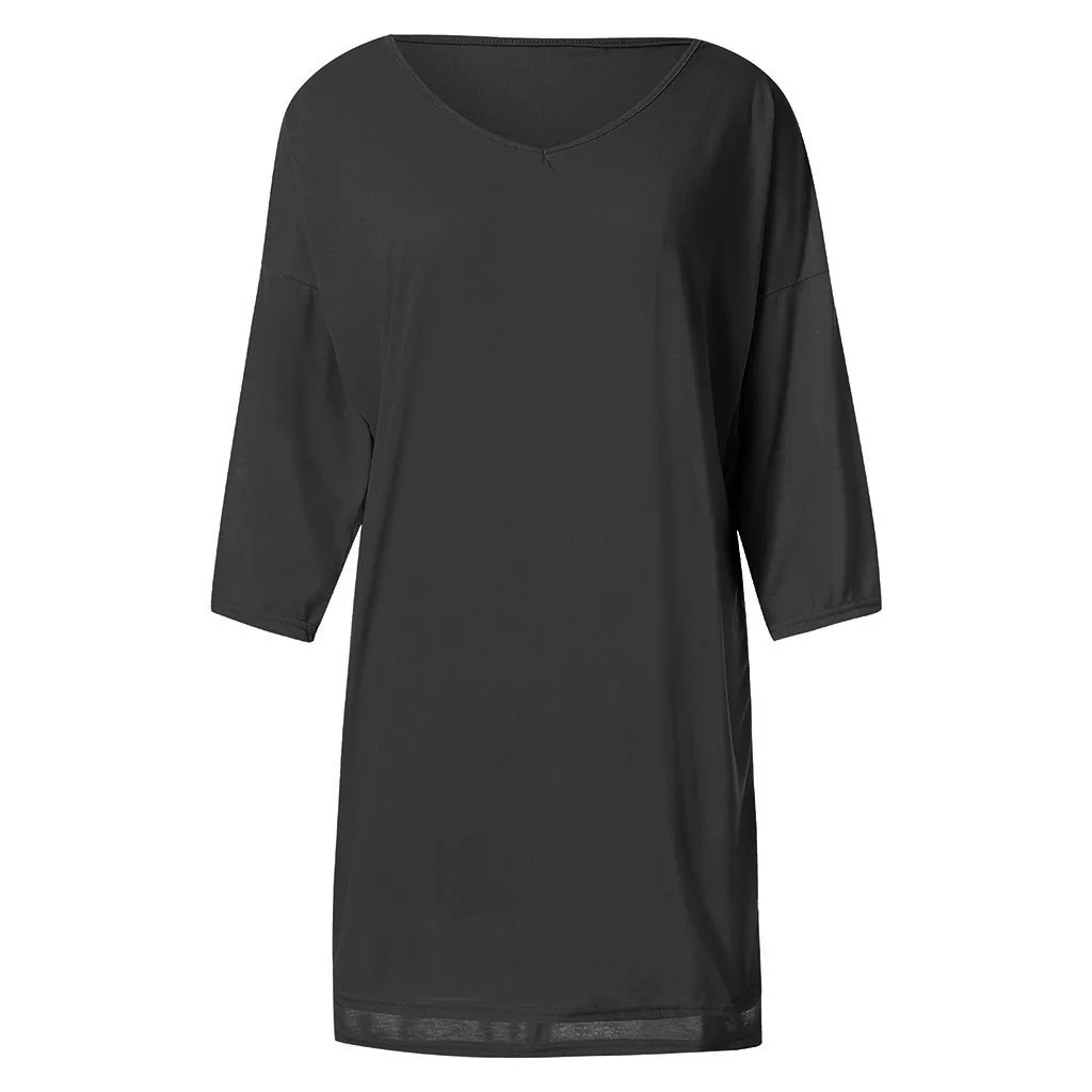 JAYCOSIN 5xl, женские платья больших размеров, женские платья из полиэстера с большим v-образным вырезом, сексуальные однотонные Женские повседневные летние платья больших размеров