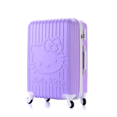 KAWEIDA 2" 24 дюймов hello kitty Спиннер для багажа обувь для девочек Дорожный чемодан сумка тележка abs - Цвет: Single