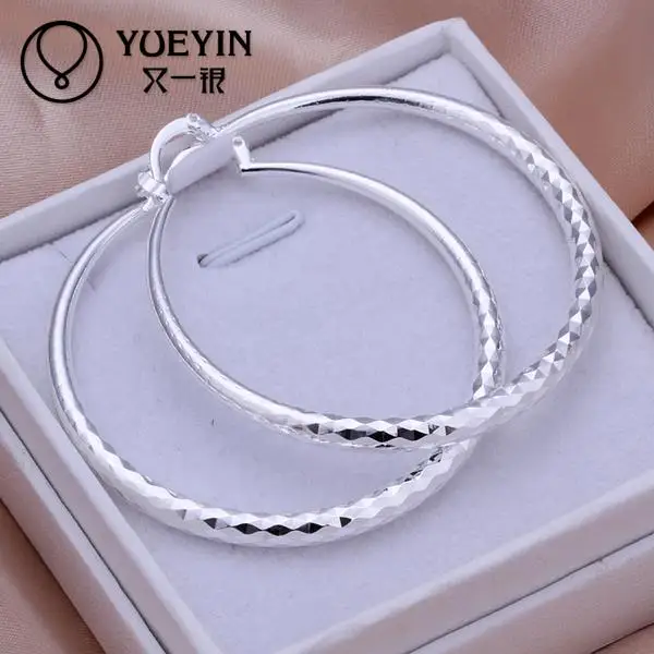 Hot Sale Silver Fashion Jewelry Beautiful Women Hoop Earrings High Quality Flat Your With | Украшения и аксессуары
