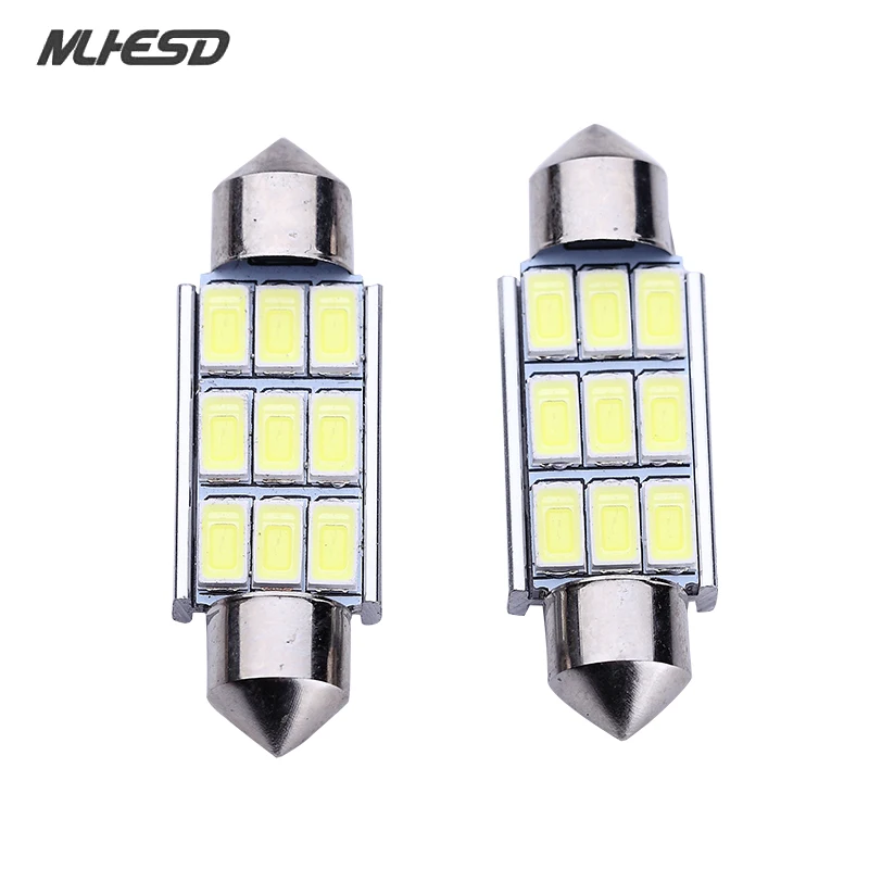 100 шт. гирлянда 36 мм 39 42 купольная 9SMD 5630 5730 светодиодный CANBUS для чтения интерьера de