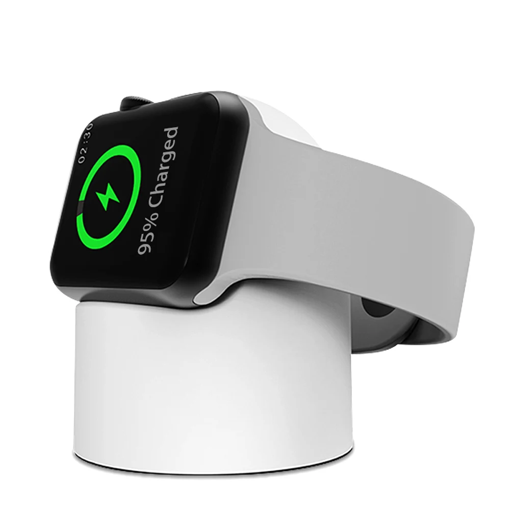 White Беспроводной держатель подставка зарядное устройство для Apple Watch серии 1 2 3 4 5 зарядка 44 мм 42 мм 40 мм 38 мм Iwatch быстрая зарядная станция Док-станция - Тип штекера: White