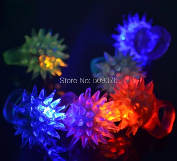 Бесплатная доставка 6 шт./лот мягкое мерцающее светодиодное кольцо на палец