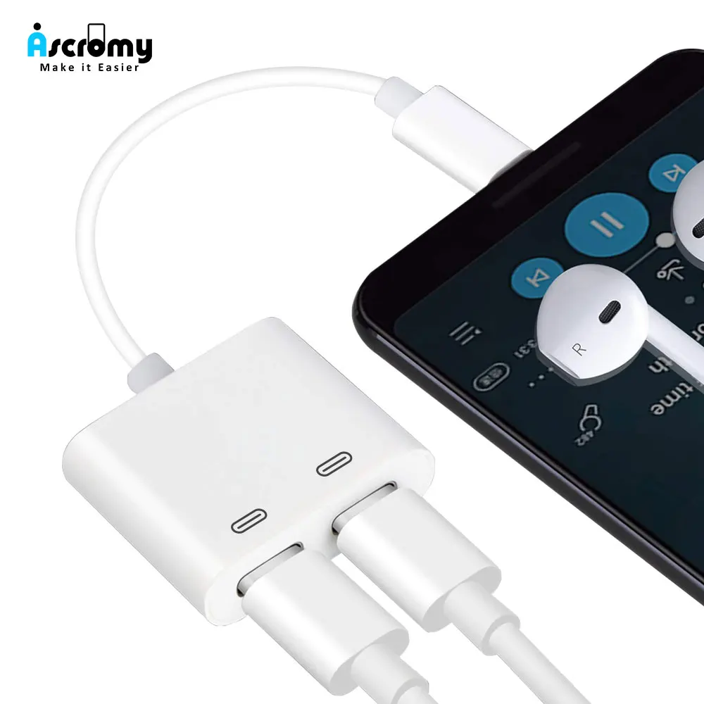 Ascromy Dual USB C сплиттер адаптер аудио Зарядное устройство для наушников huawei P20 Pro Xiaomi