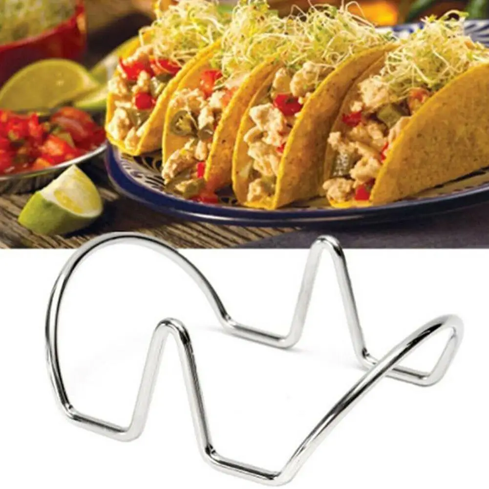 Новый держатель из нержавеющей стали Taco Мексиканская подставка для еды вмещает