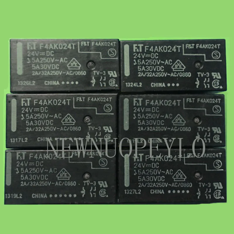 10 шт. FTR F4AK024T 24VDC реле две группы нормально разомкнутый 6 pin 5A оригинал|Реле| |