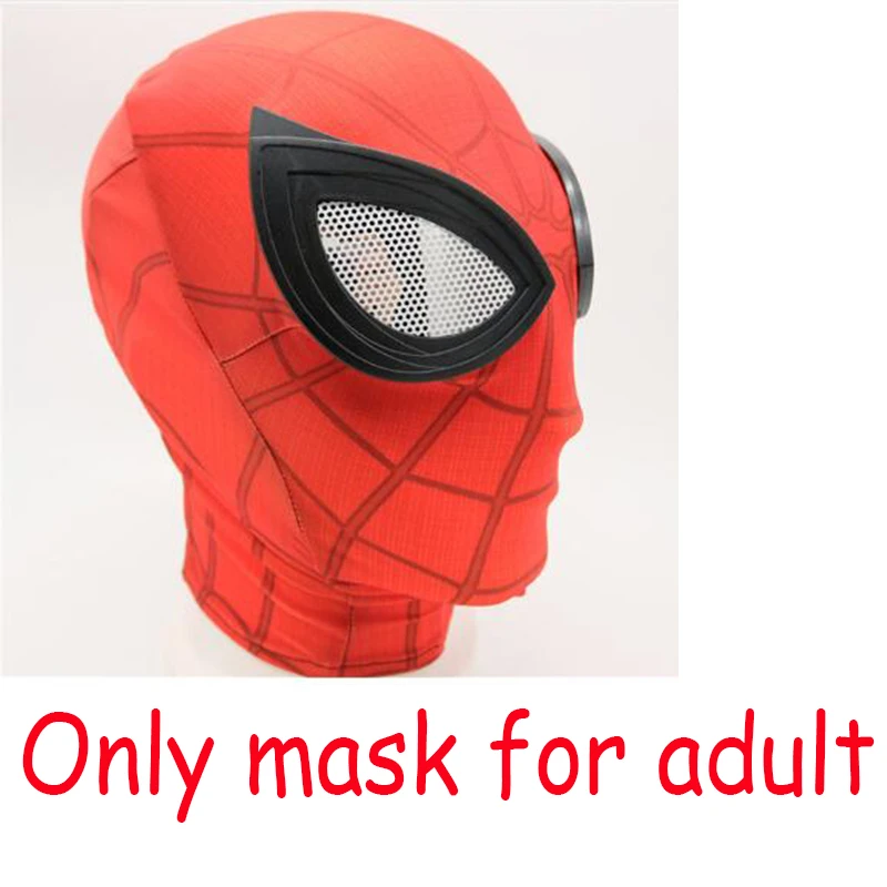 Mask adult Маска паука человек вдали от дома Человек-паук Питер Паркер костюм Стелс костюм Хэллоуин маска взрослых мужчин Съемные очки - Цвет: Mask adult