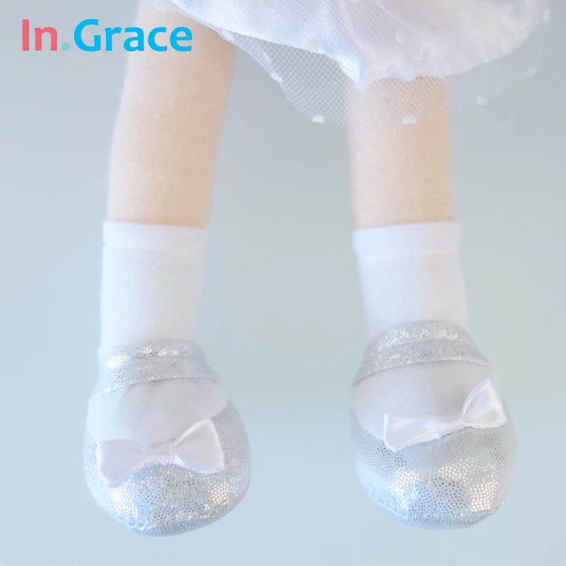 In. Grace nwe кукла балерина белые куклы-Ангелы с блестящими крыльями мягкие тканевые куклы для девочек лучшие подарки 14 дюймов Высокое качество