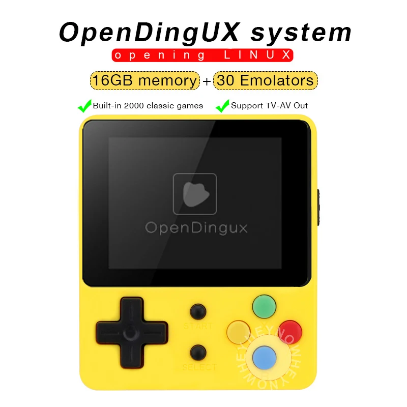 yellow 2000 games Открывающаяся Linux Ретро игровая консоль 2,6 дюймов LDK ностальгические Детские ретро игры мини Семейные ТВ Видео консоли мини портативный плеер - Цвет: yellow 2000 games