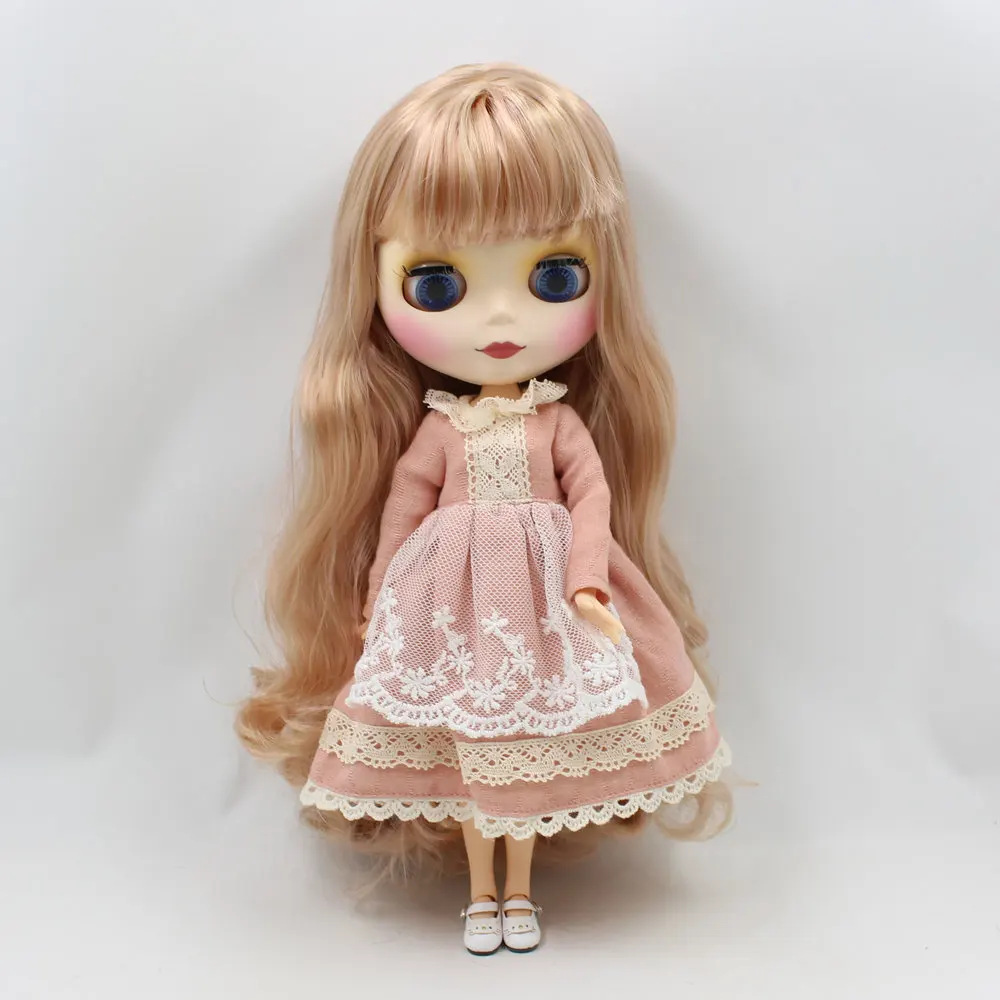ICY DBS Blyth doll white skin Matte face Romantic mixing pink long curly hair with bangs joint body BL3227/1010 | Игрушки и хобби