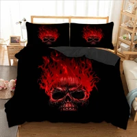 ghost rider printed bedding set skull double queen king duvet cover with pillowcases single twin full bedclothrs for adult teen