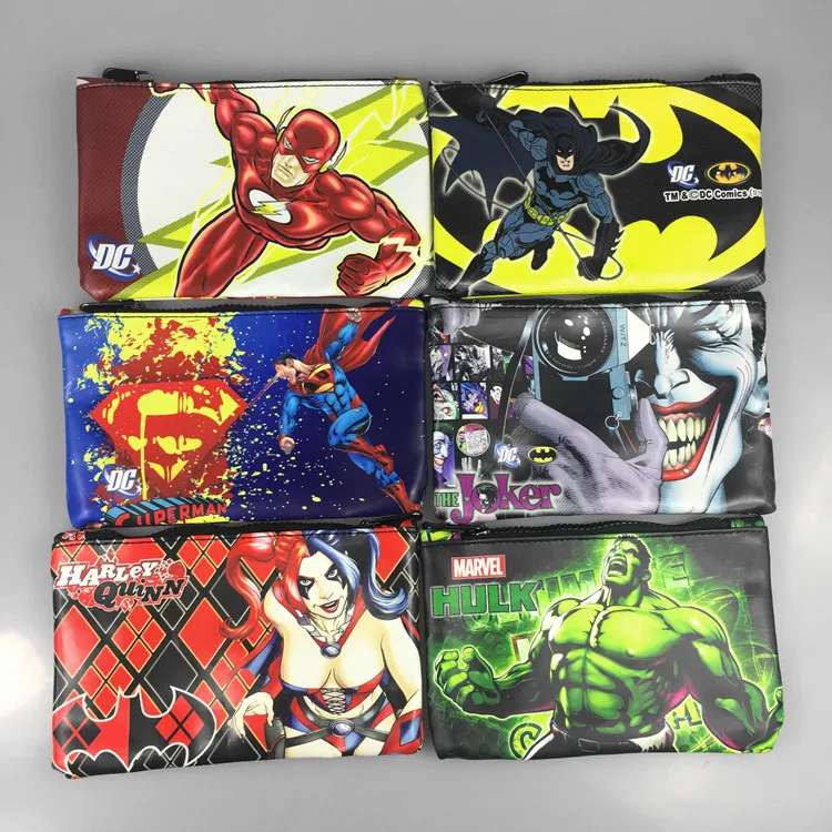 Кошелек в стиле аниме Avengers League вокруг манвей Человек паук Железный человек США