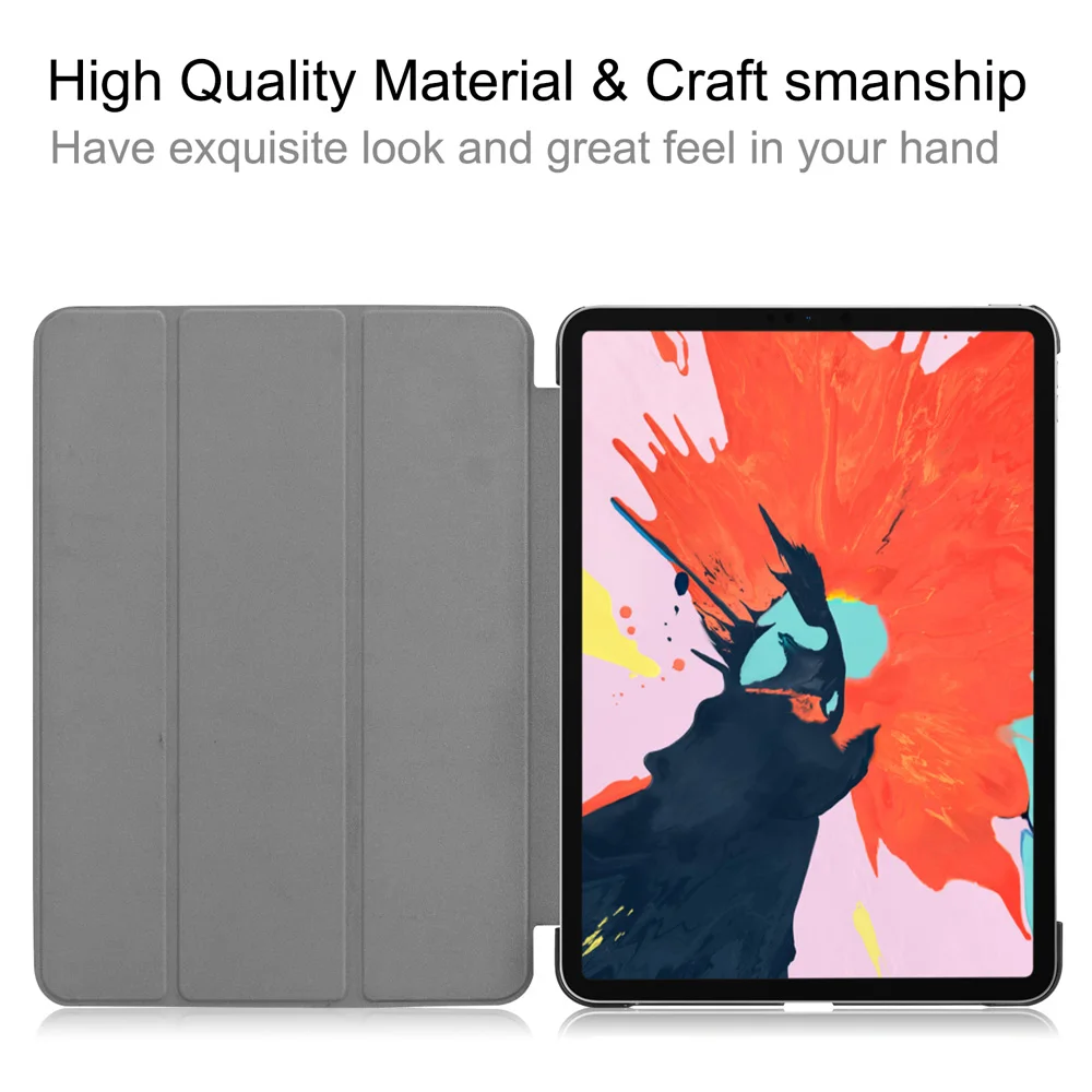 12 9 ''для Apple iPad Pro 2018 чехол для планшета из искусственной кожи сплошной Smart Sleep