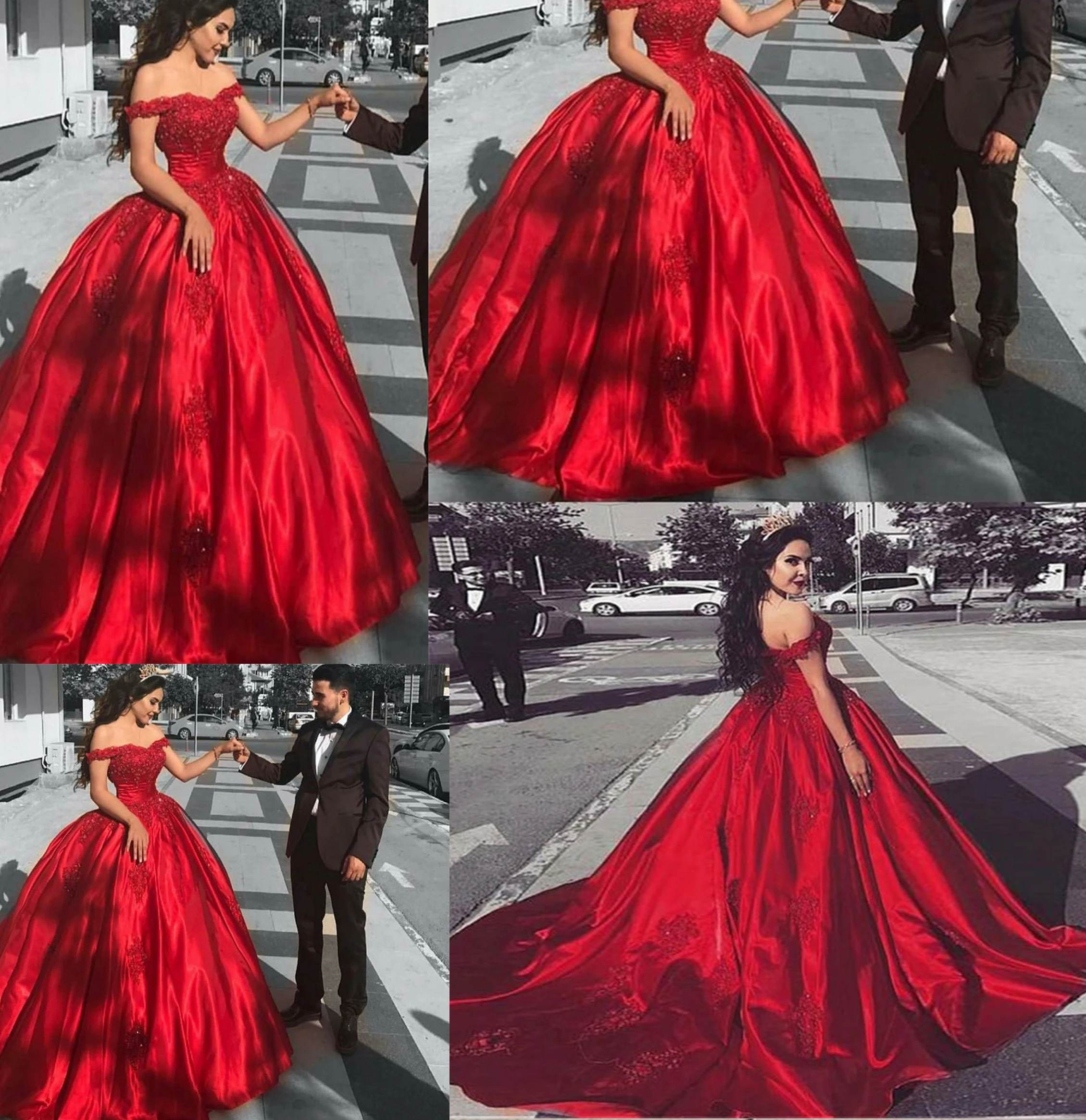 Винтажные атласные платья с вышивкой и открытыми плечами украшенные бисером