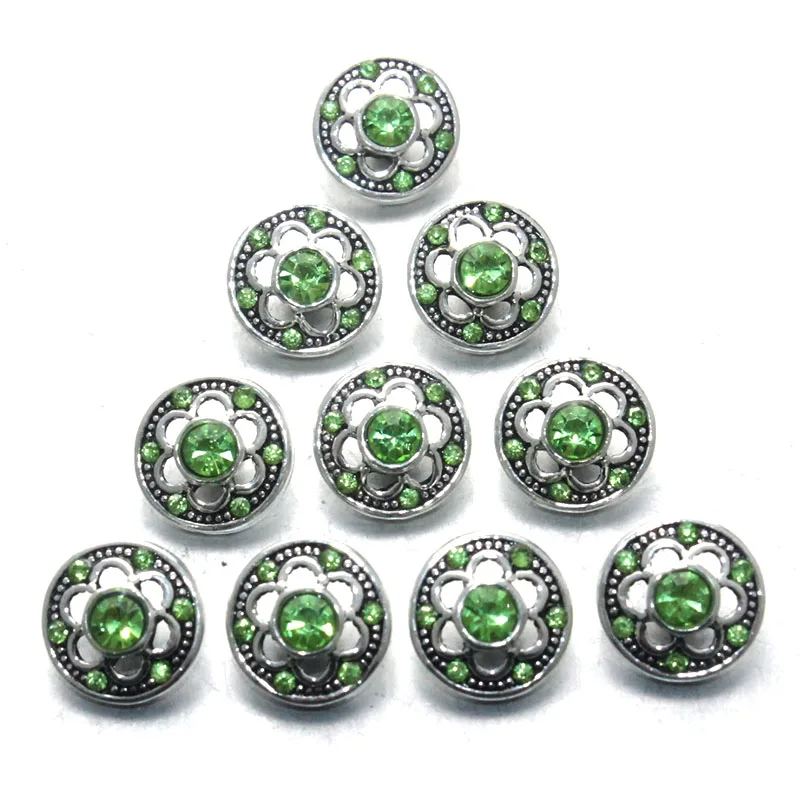 Boom Life wholesale 10pcs/lot High quality styles 12mm Metal Snap buttons Rhinestone watches Snaps Jewelry 011605 | Украшения и