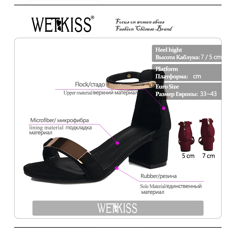 WETKISS/2 вида обуви на высоком каблуке большие размеры 34-43 женские модные летние