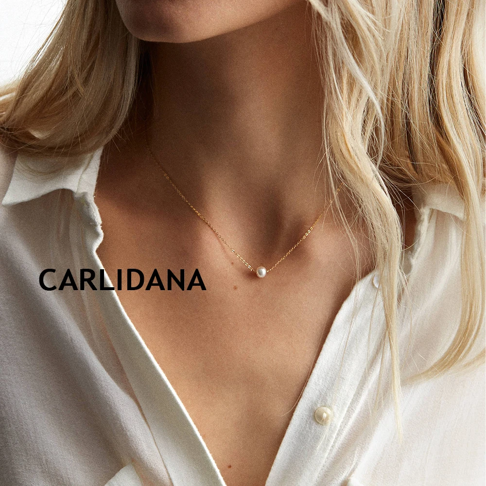 CARLIDANA шикарное ожерелье с искусственным жемчугом для женщин колье Neklace женское из