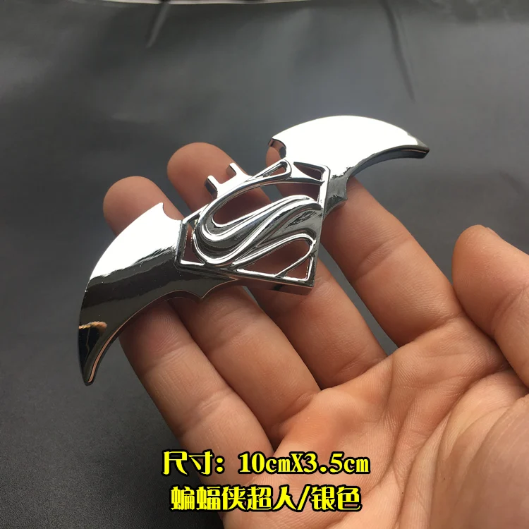 1 шт., 3D металлическая эмблема Супермена, летучей мыши, автомобильный значок, аксессуары для мотоциклов, забавные наклейки для автомобиля, универсальный автомобильный Стайлинг