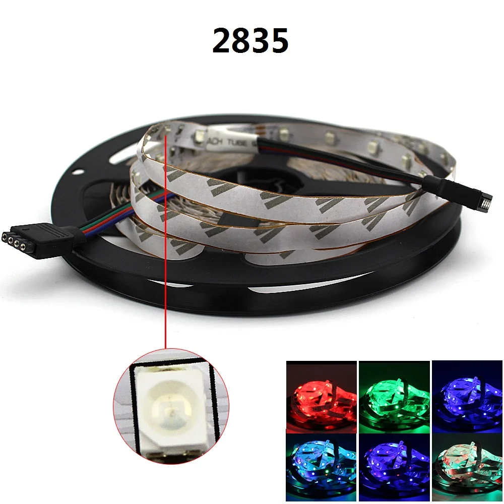 Полный набор WIFI Светодиодная лента Водонепроницаемая 2835 5 м RGB Tira 220В неоновая + 24Key