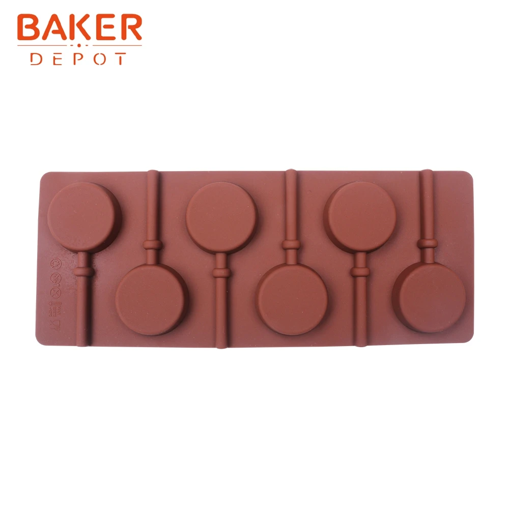 BAKER DEPOT силиконовая форма для леденцов круглая Конфета gummy помадка формы