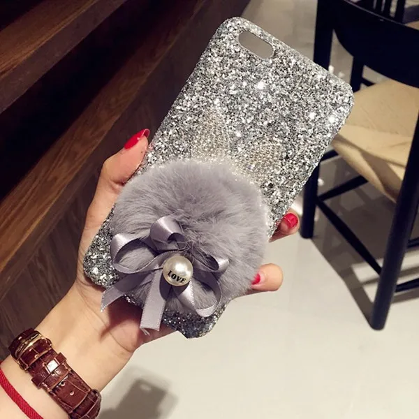 Роскошный блестящий модный жесткий чехол для телефона iPhone 6 6S 7 8 Plus X с милым