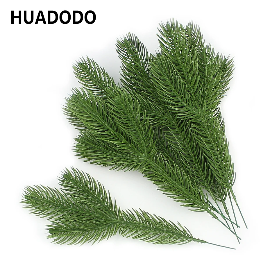 HUADODO 10 шт. искусственные сосновые ветки Искусственные цветы Рождественская елка для украшения елки украшения