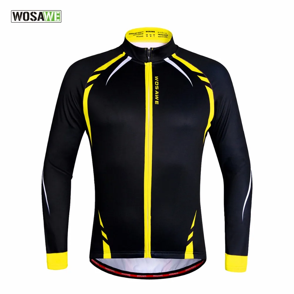 WOSAWE Мужская Зимняя Теплая Флисовая велосипедная куртка для фитнеса бега спорта