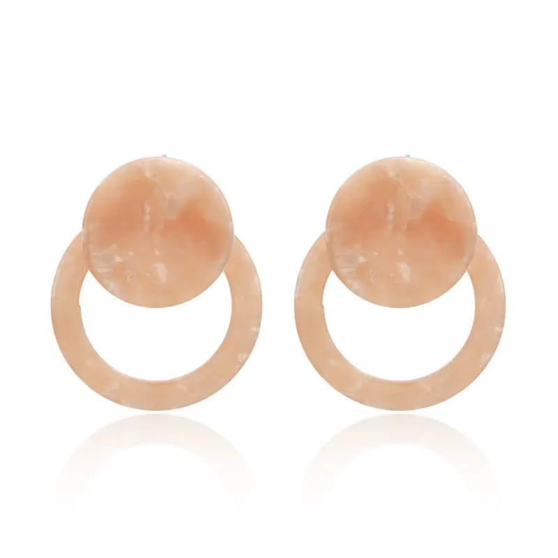 C Simple Design Geometric Earrings Square Rectangle Acetic Acid Resin Acrylic Earrings For Women Korean Style Fashion Pendientes - Окраска металла: C