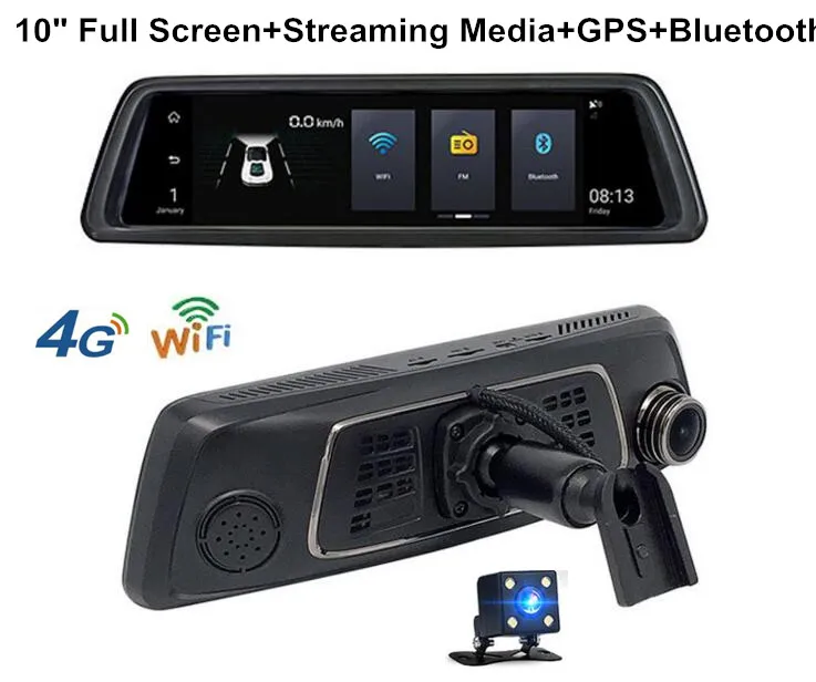 1080 P 12 в 1 ADAS Android GPS зеркало заднего вида видеорегистраторы камер 10 &quotСенсорный