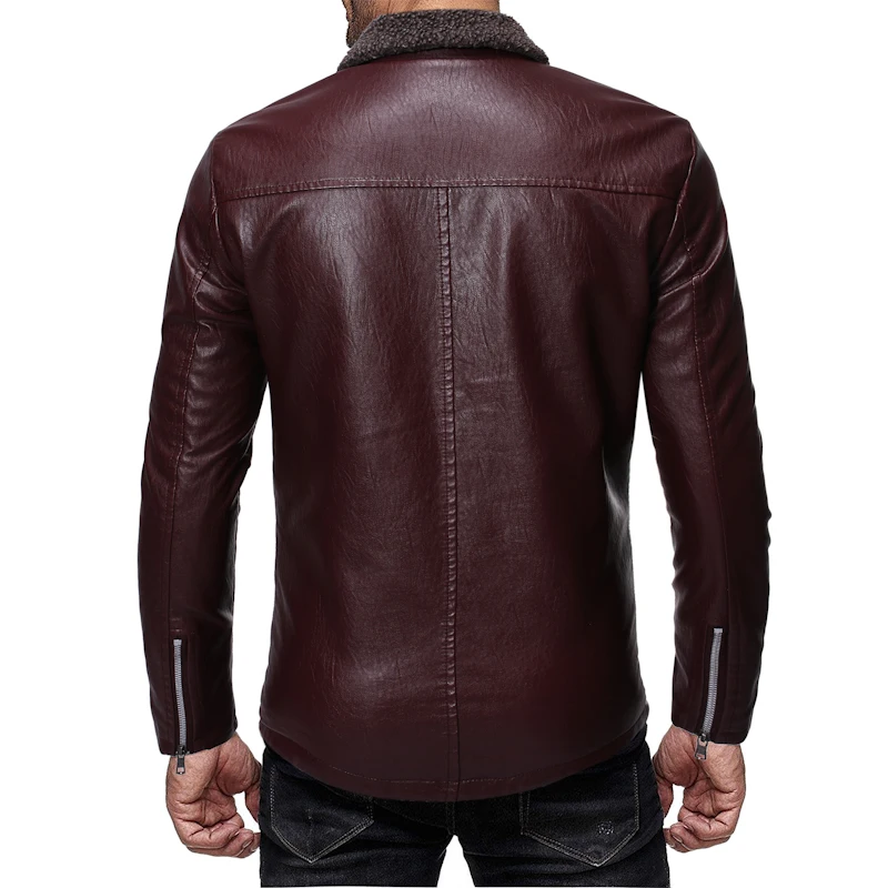 5XL куртки мужские зимние 2019 модные утолщенные кожаные пальто однотонные плюшевые