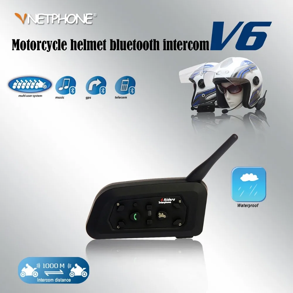 Bluetooth гарнитура для мотоциклетного шлема 1200 м 6 водителей|motorcycle helmet intercom|6 riders