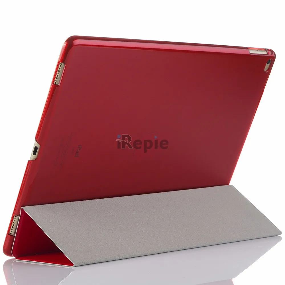 Ультра тонкий умный Шелковый кожаный чехол для Apple i Pad 2 3 4 5 Air1 6 Air 2 Mini 1 2 3 4 Pro 9,7 Чехлы Пробуждение спящий Капа - Цвет: red