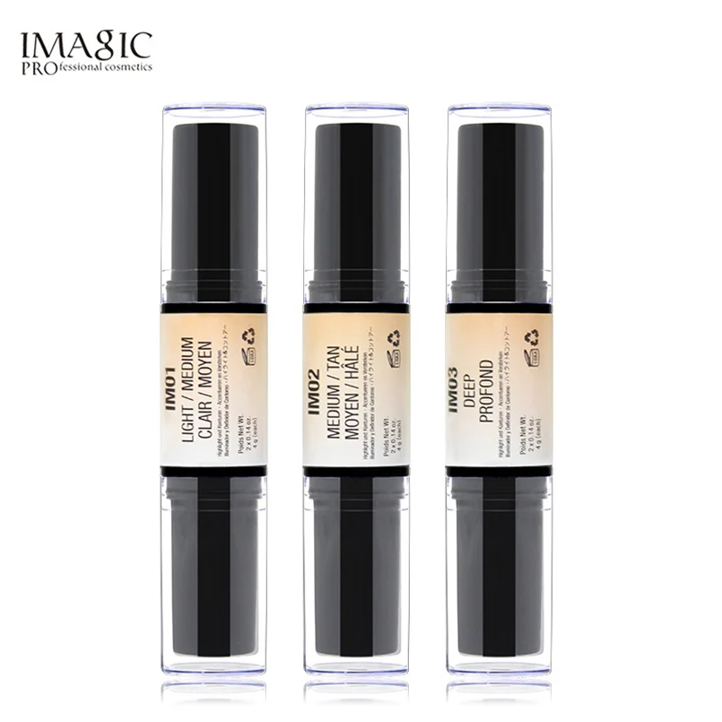 Imagic Уход за кожей лица глаз Корректоры для Макияж дважды конец contour stick карандаш 3D