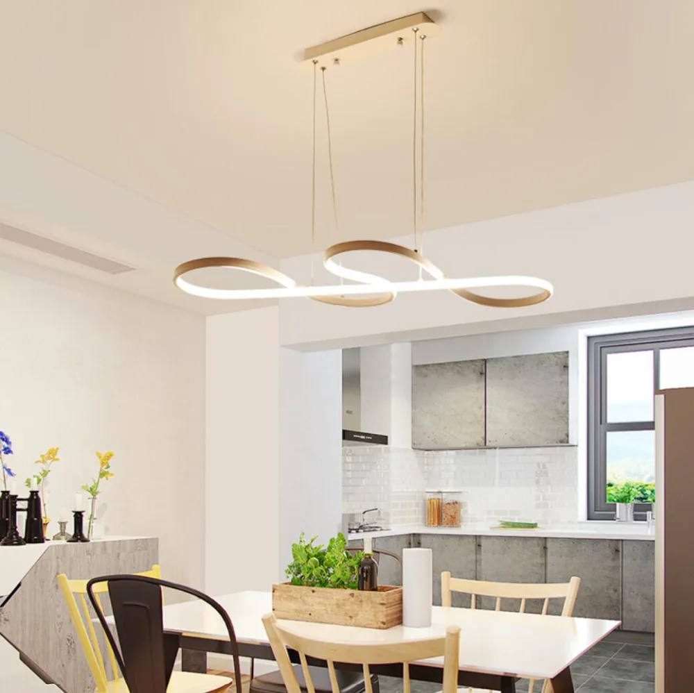 

LED Lights Fixtures Remote Control Chandelier Adjustable Hanging Lamp for Kitchen Island Restaurant, 3000K-6000K Kelvin