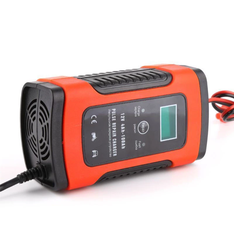 

12V 5A Automatic Intelligent Battery Charger Pulse Repair Motorcycle Car Battery Charging for Lead Acid Wet Dry LCD Display
