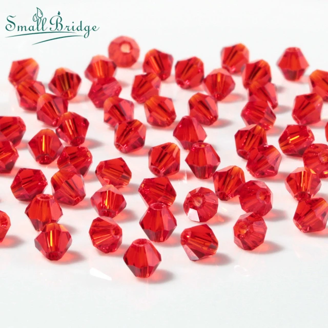 Двухконусные бусины из австрийского хрусталя для изготовления браслетов