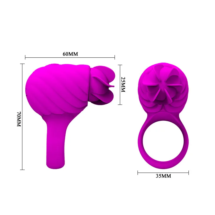 Силиконовый вибратор Pretty love 3 function fan вращающийся Вращающийся для пениса массажер