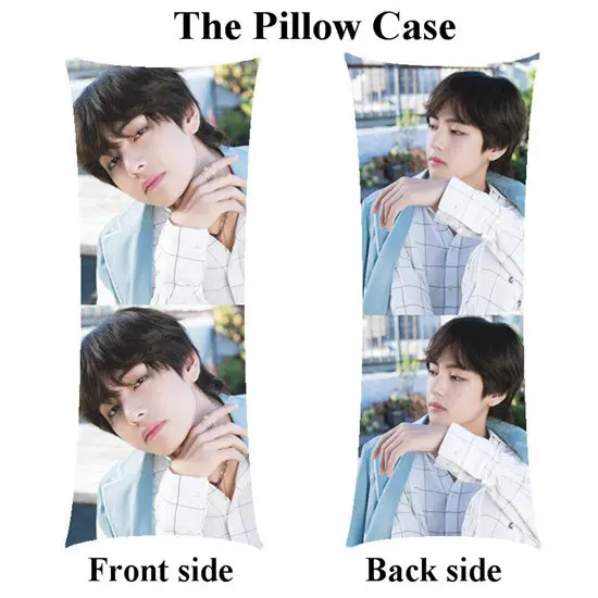 pillowcase Kpop V Bangtan мальчики обнимающие длинные наволочки Ким Тхэ хюнг домашний Наволочка на заказ - Цвет: pillowcase