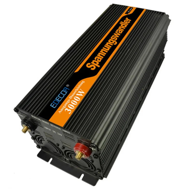 EDECOA 3000 Вт dc ac инвертор 24 В до 230 В/220 В солнечной энергии инвертор camper lcd дисплей вне сети инвертор