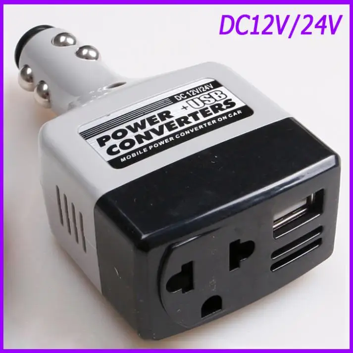 USB DC 12 В до 220 В-100 Инвертор автомобильный адаптер для укладки Мощность