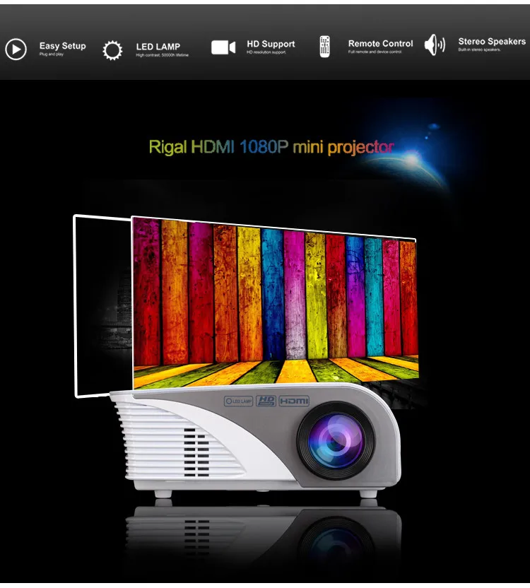 Gigxon-G8005B модный продукт мини-проектор большой 7d кинопроектор 4K кинотеатральные проекторы для домашнего использования