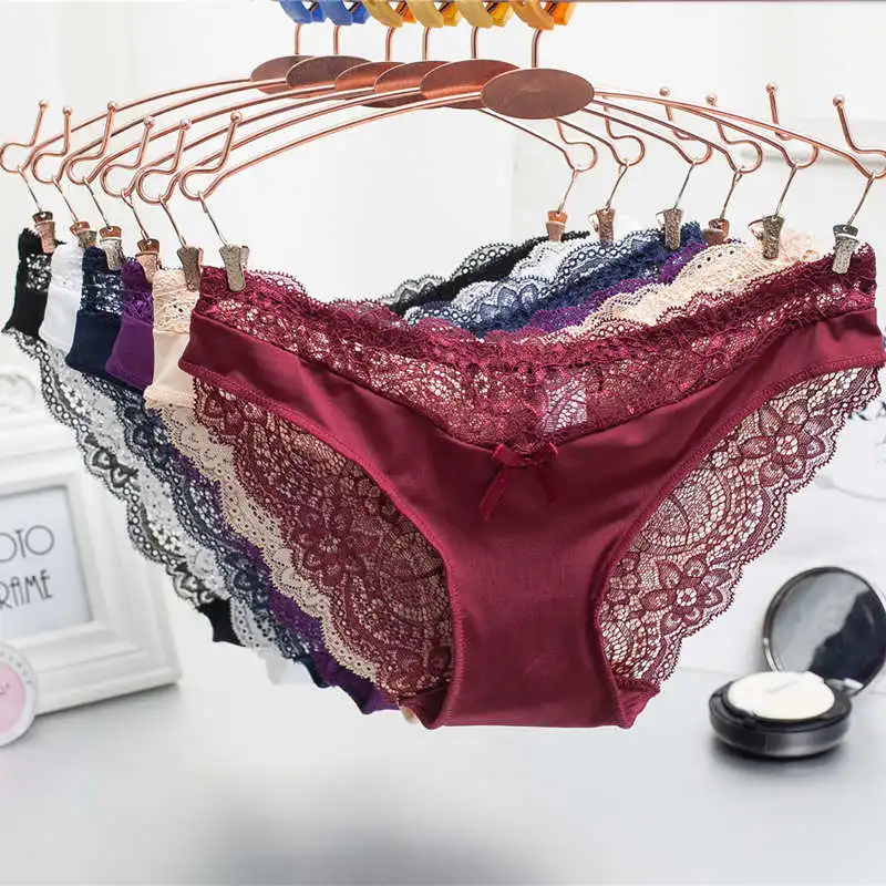 

SKY HERO Underwear Womens Panties Sexy Lace Plus Size Woman Cotton Underpants Briefs Hipster Boxer Femme Lady Panty Hot Fh