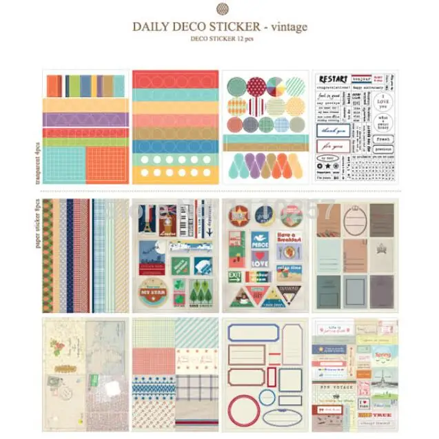 Ежедневная декоративная наклейка-винтажная дорожная фотонаклейка набор