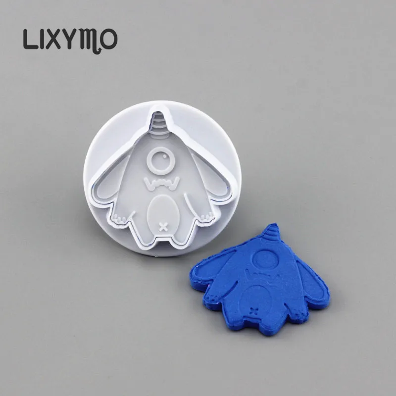 LIXYMO, 4 шт., космический корабль, помадка, плунжерные формы, формочки для печенья, сахара, ремесло, сделай сам, формы для украшения торта