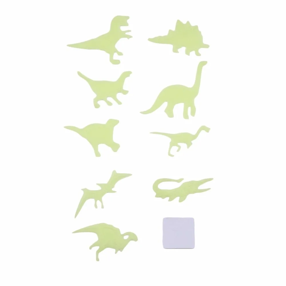 2018 9pcs/set DIY Fluorescent Toys Glow In Dark Wall Ceiling Fridge Sticker Dinosaur Animal Pattern Children Bedroom Decoration | Дом и сад