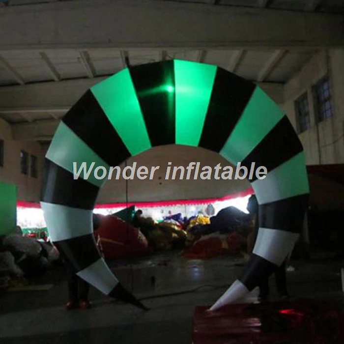 

Charming black and white led lighting decoration inflatable cresent for night club