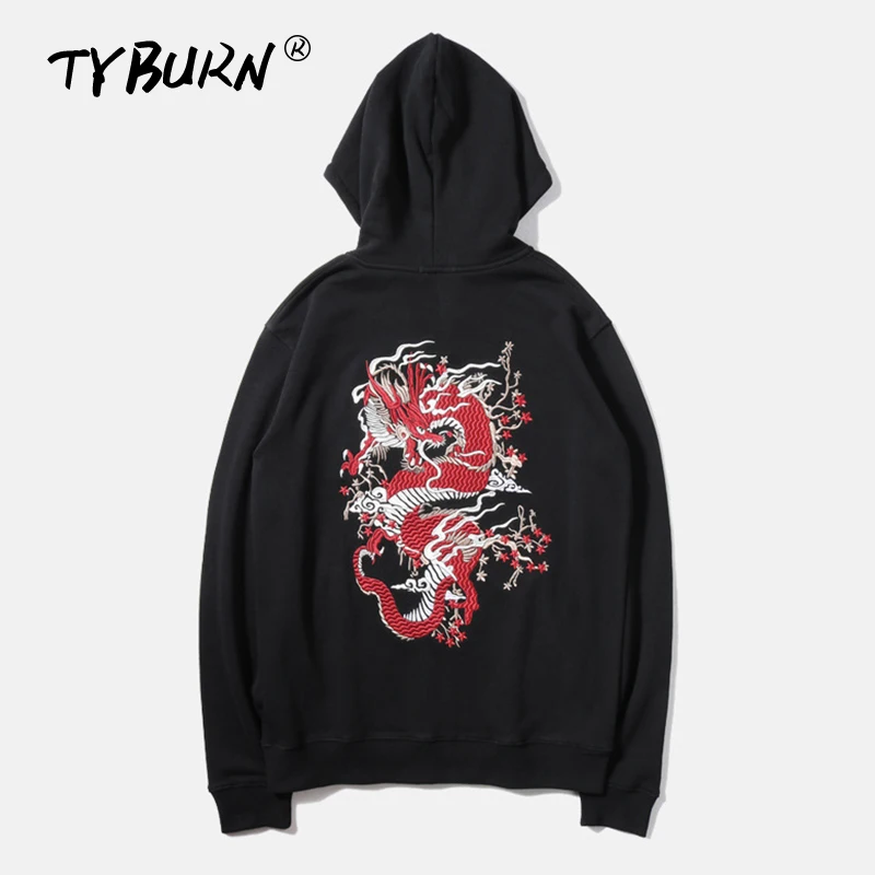TYBURN 2019 мужские толстовки дракон кардиган вышитая Толстовка мужская Тонкая