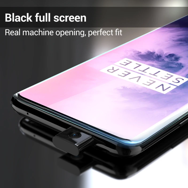 Чехол PZOZ из закаленного стекла с закругленными краями для oneplus 7 pro ультратонкий