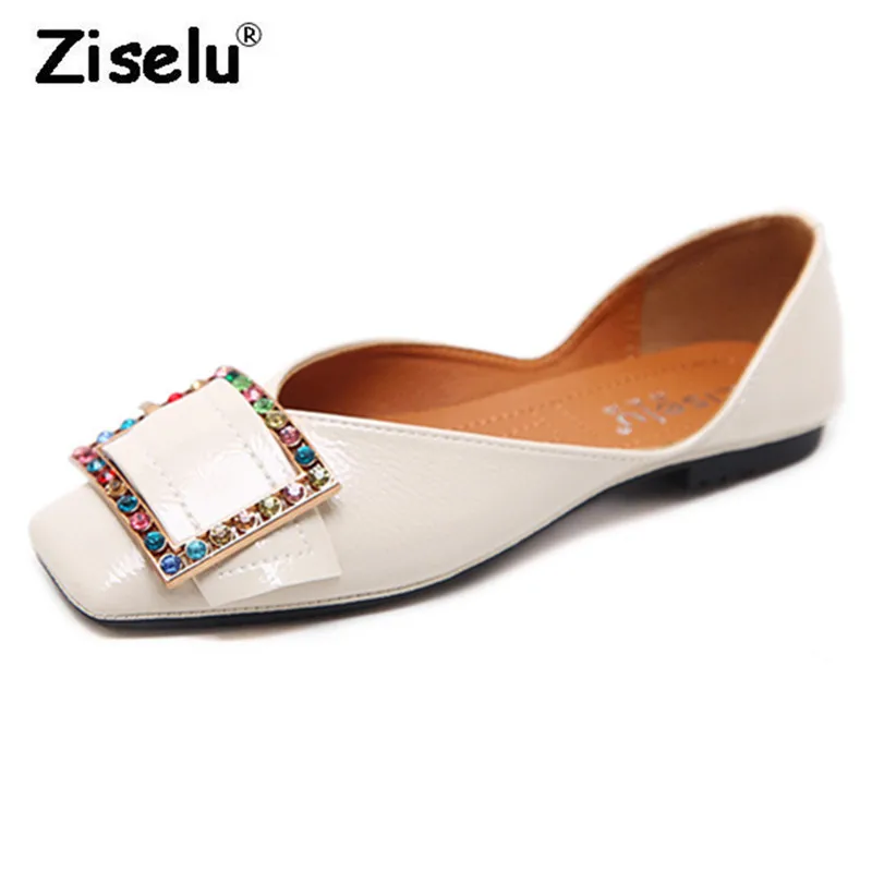 Ziselu сладкий Цвета Кристалл Лакированная кожа Женские туфли-лодочки мода