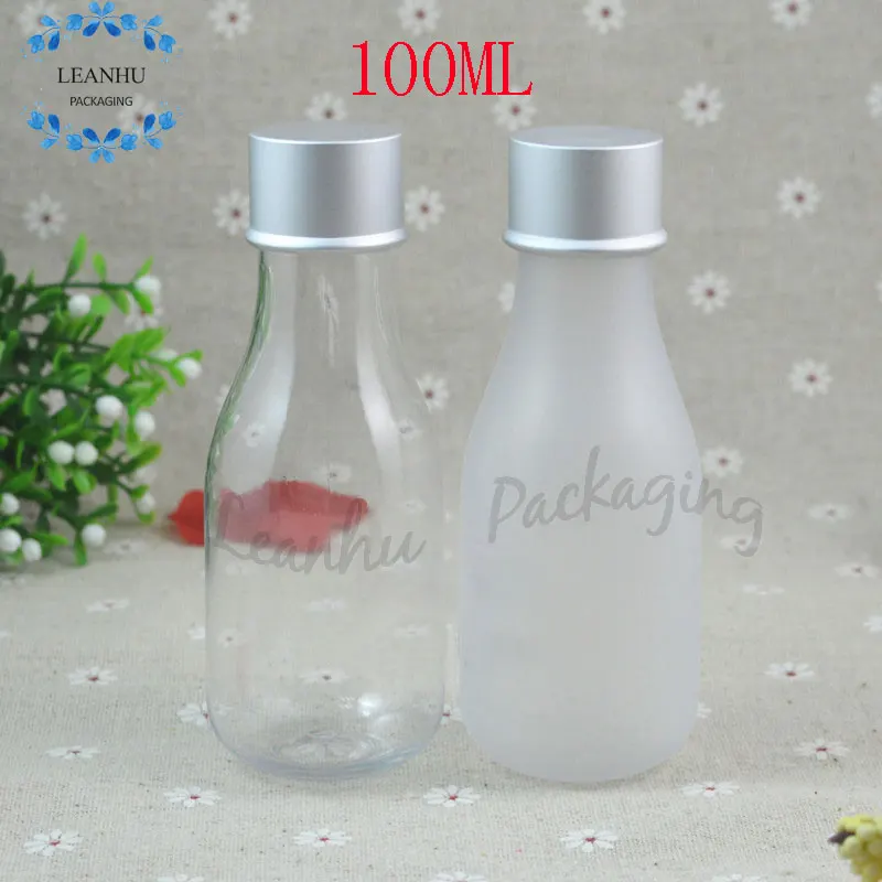 Clear / Frosted Makeup Packing Bottle, 100ML Bright Skin Water Bottle, Refillable Shampoo Bottle, PET Skin Care Cosmetics Container